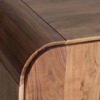 Κομοδίνο BLESLE καφέ από ξύλο ακακίας : 55x35x55