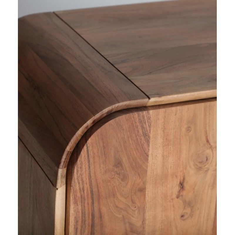 Κομοδίνο BLESLE καφέ από ξύλο ακακίας : 55x35x55