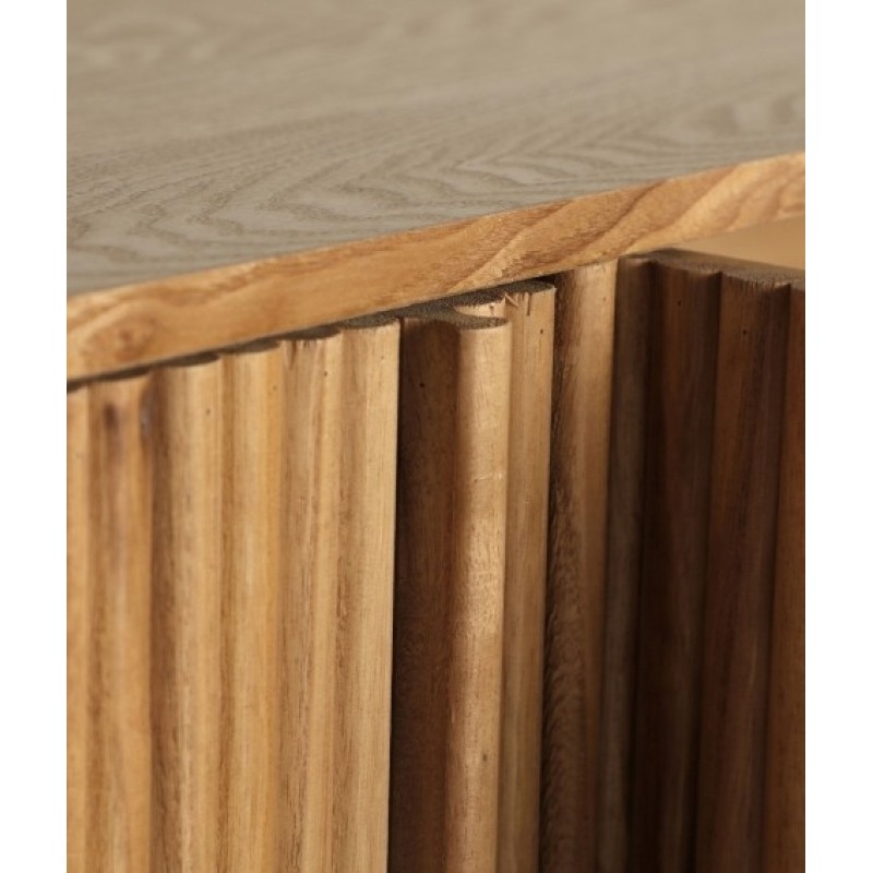 Έπιπλο TV SKAGEN φυσικό από ξύλο και MDF : 160x40x56cm