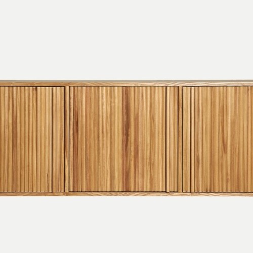 Έπιπλο TV SKAGEN φυσικό από ξύλο και MDF : 160x40x56cm 