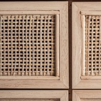 Έπιπλο T.V Weurtz με 6 συρτάρια από οξυάς και ραττάν 170x40x50cm