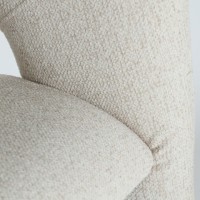 Πολυθρόνα HONEG από πολυεστέρα σε μπεζ απόχρωση 67x66x76cm