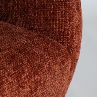 Πολυθρόνα SARNEN από ξύλο ευκάλυπτου σε καφέ 82x85x86cm