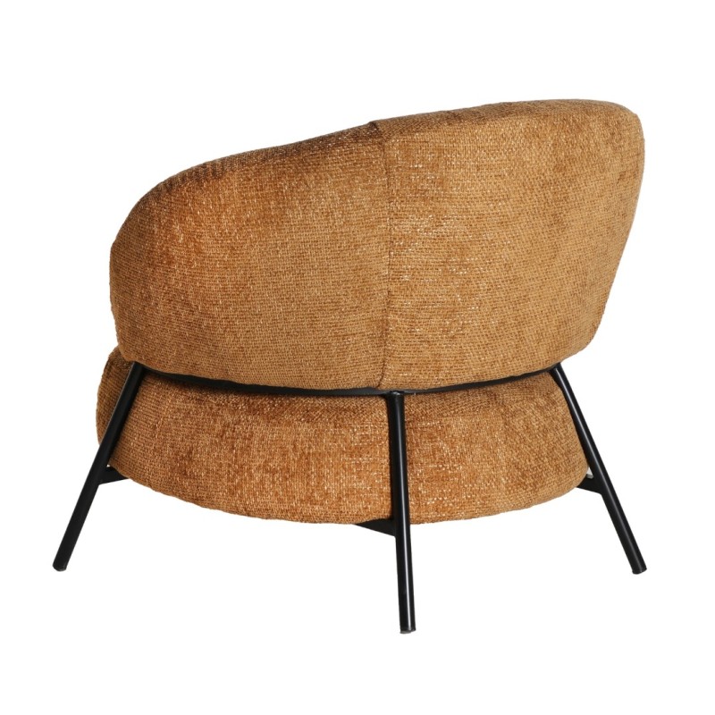 Πολυθρόνα SOUVENS ύφασμα-μέταλλο σε ώχρα 85x80x72cm