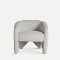 Πολυθρόνα STADEN από κόντρα πλακέ σε λευκό 76x76x76cm