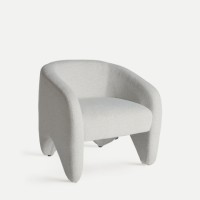 Πολυθρόνα STADEN από κόντρα πλακέ σε λευκό 76x76x76cm