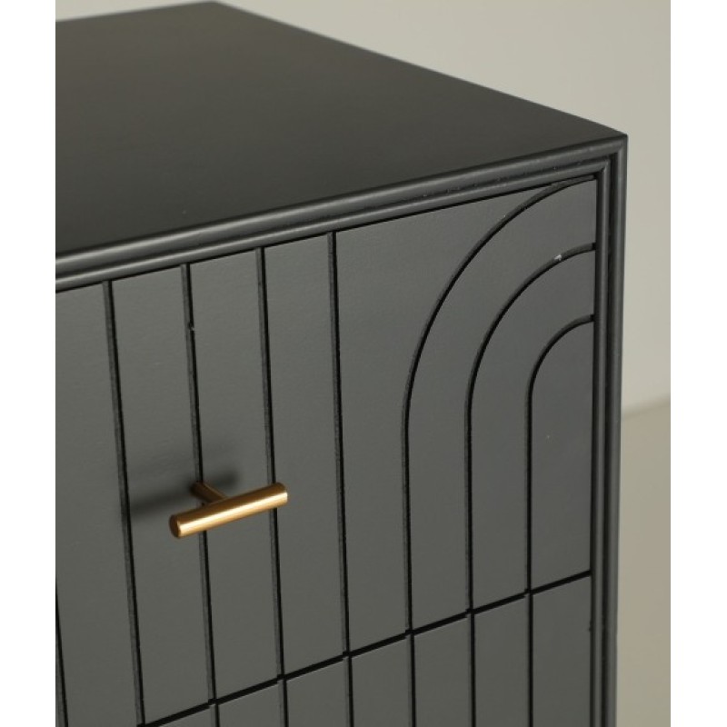 Συρταριέρα TREMES γκρι σκούρο από ξύλο MDF : 45x40x116cm