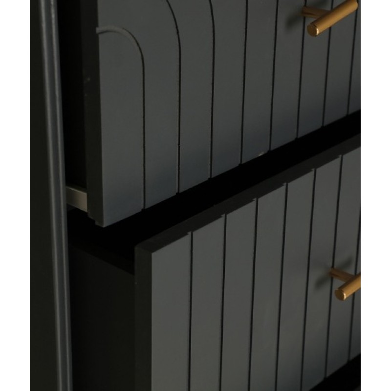 Συρταριέρα TREMES γκρι σκούρο από ξύλο MDF : 45x40x116cm