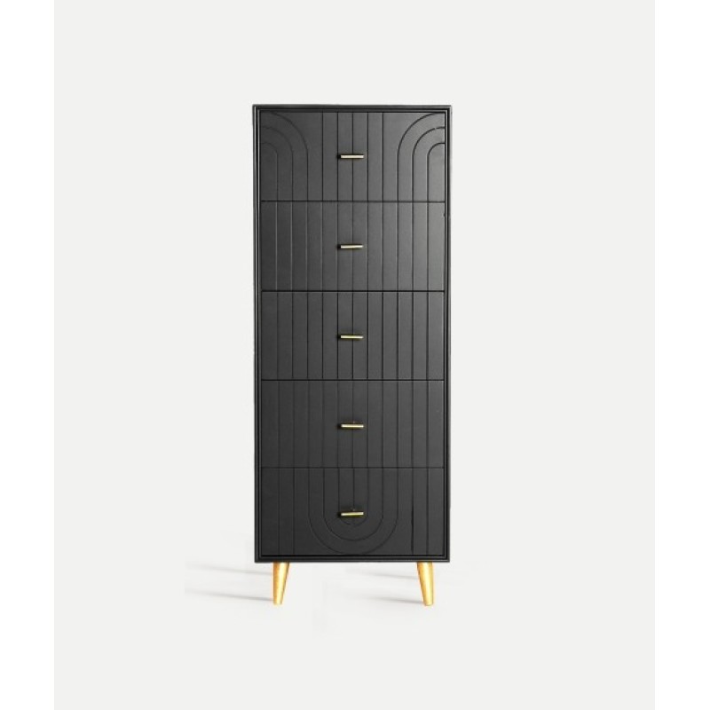 Συρταριέρα TREMES γκρι σκούρο από ξύλο MDF : 45x40x116cm