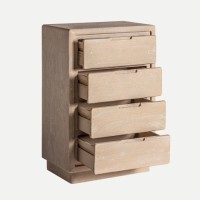Συρταριέρα WERLE φυσικό από ξύλο μάνγκο 60x35x90cm