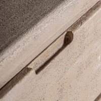 Συρταριέρα WERLE φυσικό από ξύλο μάνγκο 60x35x90cm