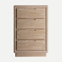 Συρταριέρα WERLE φυσικό από ξύλο μάνγκο 60x35x90cm