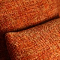 Καναπές LUNGERN 3θέσιος από πολυεστέρα σε πορτοκαλί 215x94x80cm