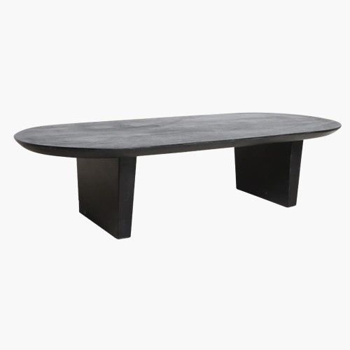 Τραπέζι σαλονιού Bullnose σε μαυρο χρώμα 140x60x35cm