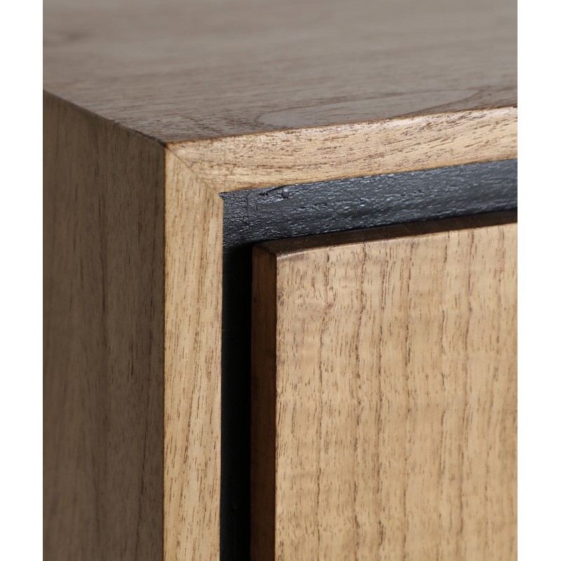 Μπουφές Osby σε Φυσικό-μαυρο 170x40x75cm