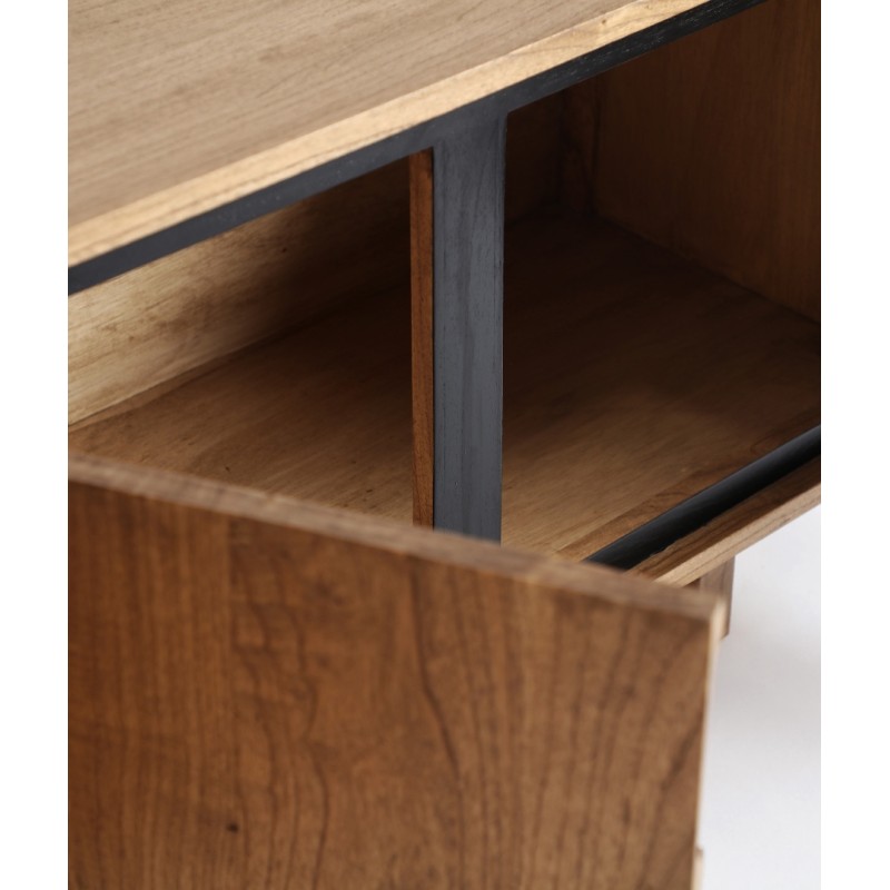 Osby Έπιπλο TV Φυσικό-μαυρο 180x40x55Y