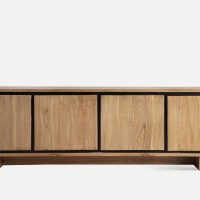 Osby Έπιπλο TV Φυσικό-μαυρο 180x40x55Y