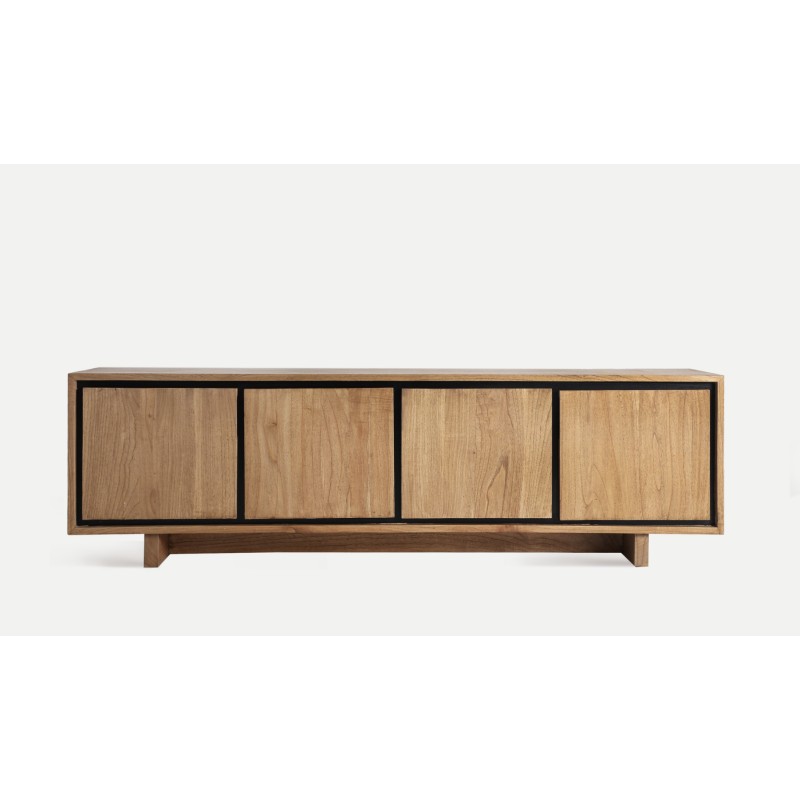 Osby Έπιπλο TV Φυσικό-μαυρο 180x40x55Y
