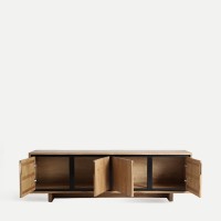 Osby Έπιπλο TV Φυσικό-μαυρο 180x40x55Y