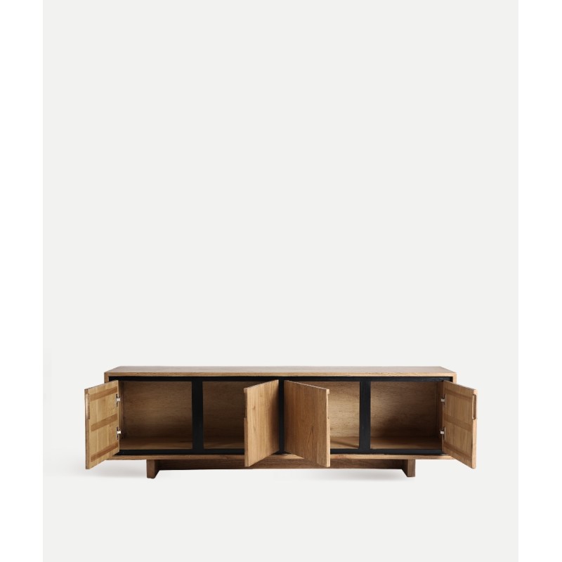 Osby Έπιπλο TV Φυσικό-μαυρο 180x40x55Y