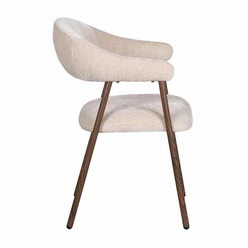 Σετ2 Τεμ Καρέκλα Scandi σε μπεζ καφέ 59x58x82,5cm