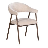 Σετ2 Τεμ Καρέκλα Scandi σε μπεζ καφέ 59x58x82,5cm