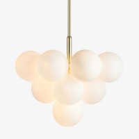 MERLOT Pendant 13L Brass/White