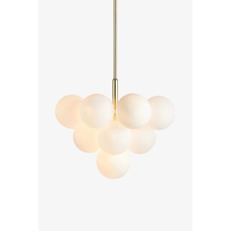 MERLOT Pendant 13L Brass/White