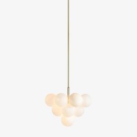 MERLOT Pendant 13L Brass/White