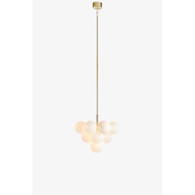 MERLOT Pendant 13L Brass/White