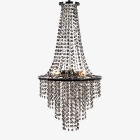ALLINGTON Chandelier 3L Black Chrome/Smoke