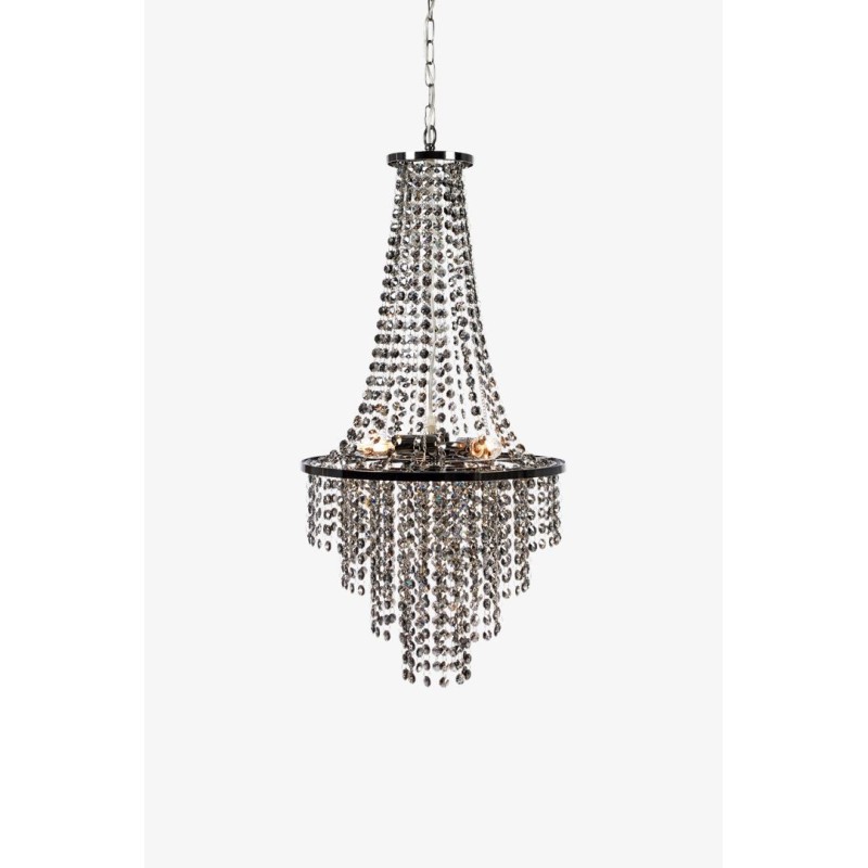 ALLINGTON Chandelier 3L Black Chrome/Smoke