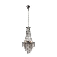 ALLINGTON Chandelier 3L Black Chrome/Smoke
