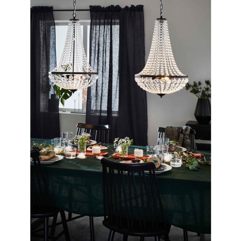 GRÄNSÖ Chandelier 2L Sandy Black/MC