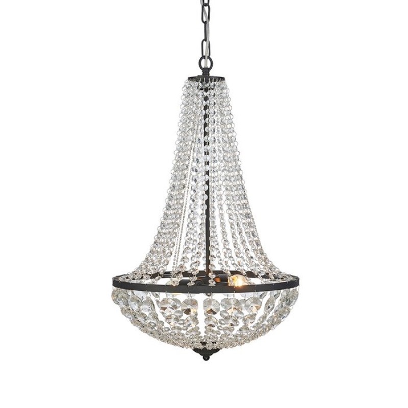 GRÄNSÖ Chandelier 2L Sandy Black/MC