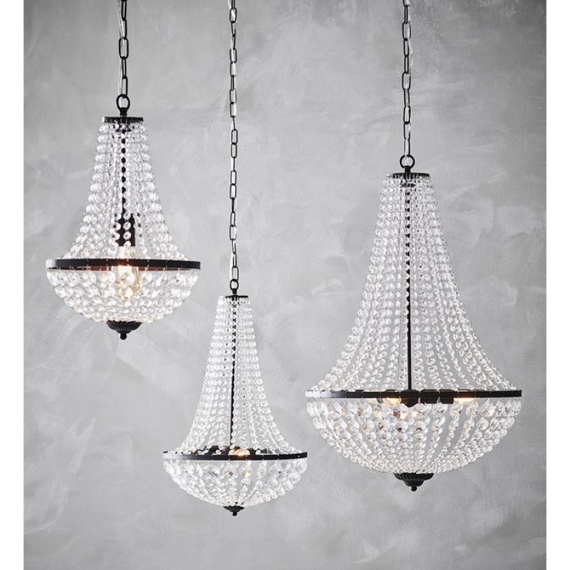 GRÄNSÖ Chandelier 2L Sandy Black/MC