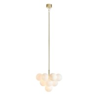 MERLOT Pendant 13L Brass/White
