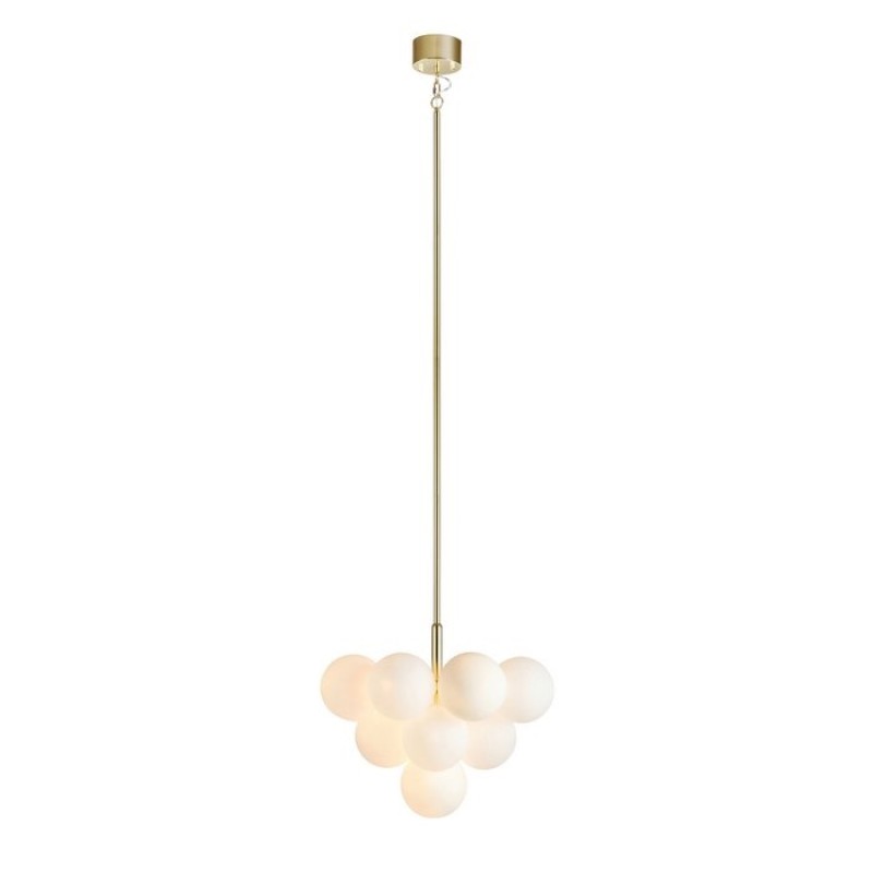 MERLOT Pendant 13L Brass/White