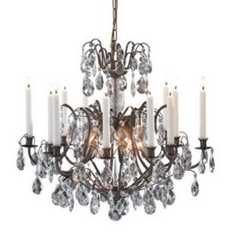 KRONOVALL Chandelier 6L Antique/Brilliant