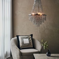 ALLINGTON Chandelier 3L Black Chrome/Smoke