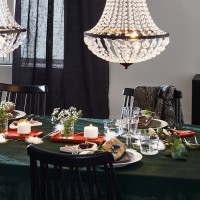 GRÄNSÖ Chandelier 2L Sandy Black/MC