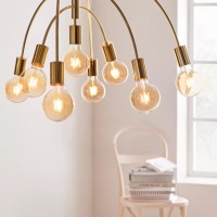 Lavello κρεμαστό φωτιστικό 9φωτο Brass 95x95x88Y