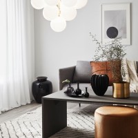 MERLOT Pendant 13L Brass/White