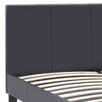 Κρεβάτι Flat Megapap από τεχνόδερμα χρώμα μαύρο ματ 160x200εκ.