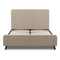 Κρεβάτι Ovelia Megapap υφασμάτινο χρώμα μπεζ 120x200εκ.