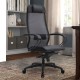 Καρέκλα γραφείου Samurai Comfort N.18 Megapap εργονομική με τεχνόδερμα χρώμα μαύρο 70x70x124/134εκ.