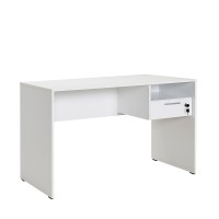 Γραφείο εργασίας με κλειδαριά Concept Megapap χρώμα λευκό 120x60x75εκ.