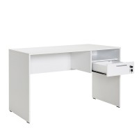 Γραφείο εργασίας με κλειδαριά Concept Megapap χρώμα λευκό 120x60x75εκ.