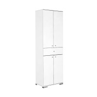 Ντουλάπα ρούχων Diamond Megapap δίφυλλη χρώμα λευκό gloss 60x38x187εκ.