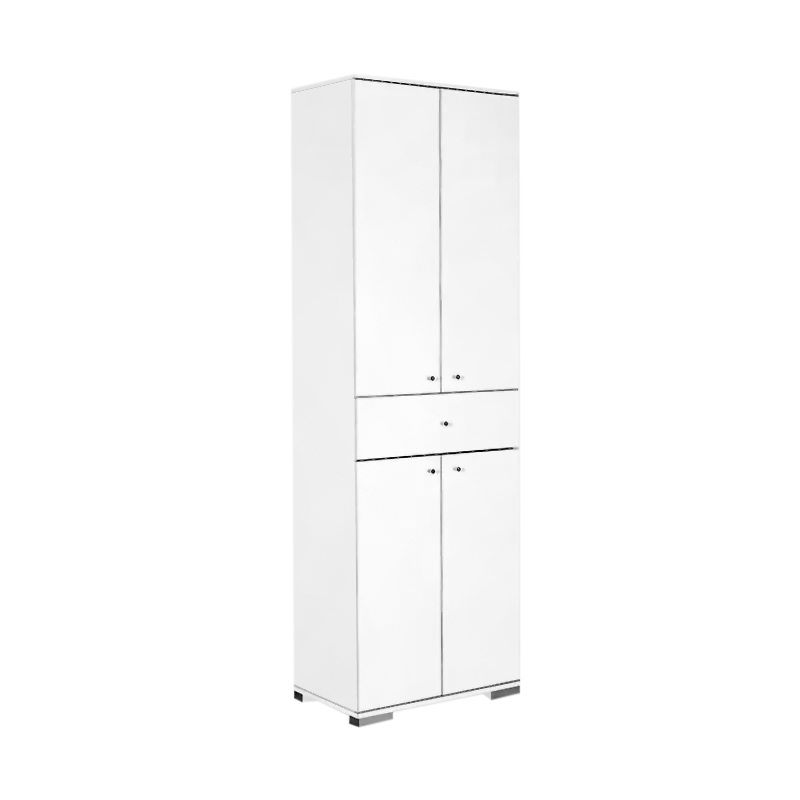 Ντουλάπα ρούχων Diamond Megapap δίφυλλη χρώμα λευκό gloss 60x38x187εκ.